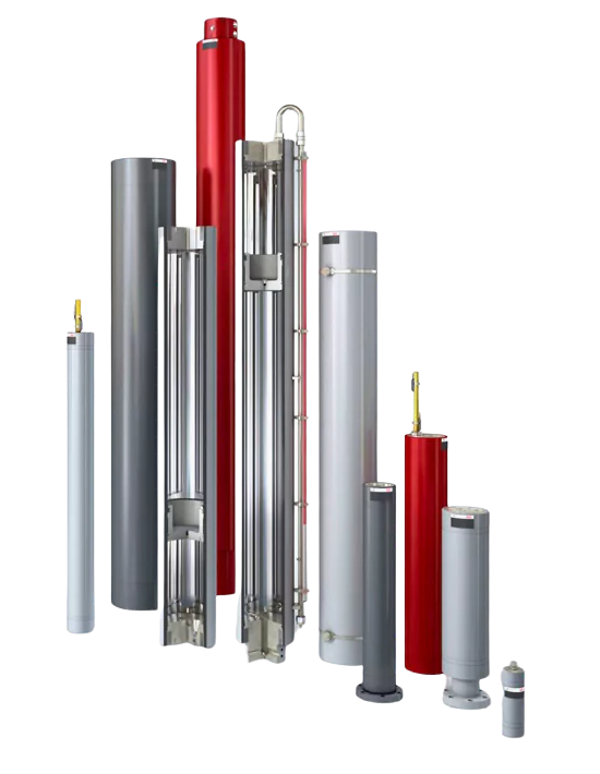 piston type accumulators
